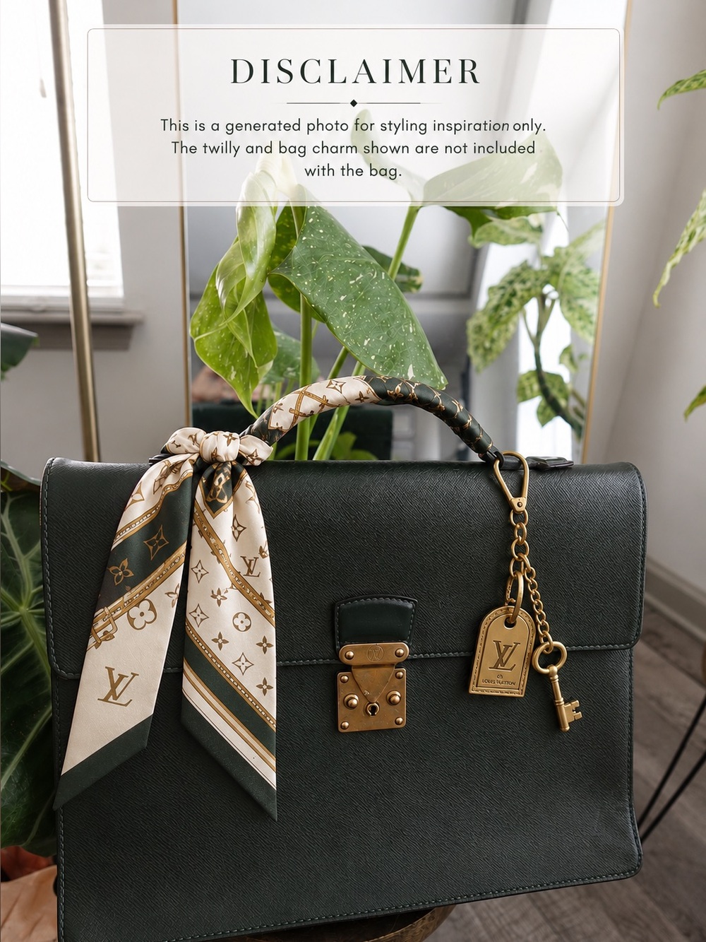Vintage Louis Vuitton Green Taiga LV Business Bag